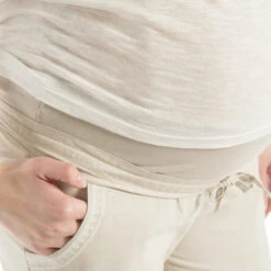 Pantalon De Grossesse Avec Print Effet Broderie -Maman et Bé Soldes IW410A MARR 4 X