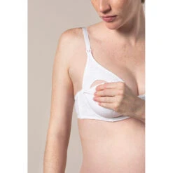Soutien-gorge D'allaitement Moulé Effet Dentelle -Maman et Bé Soldes JP4901 BLAN 3 X