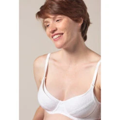 Soutien-gorge D'allaitement Moulé Effet Dentelle -Maman et Bé Soldes JP4901 BLAN 5 X