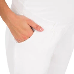 Pantalon De Grossesse Coupe Chino En Lin Et Coton -Maman et Bé Soldes KP0004 BLAN 4 X