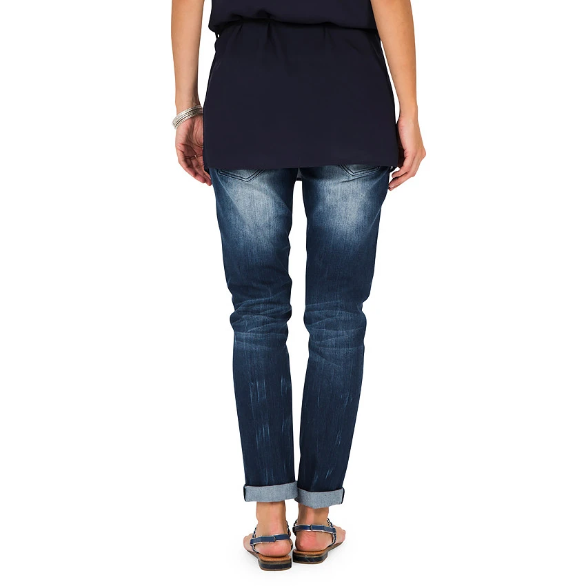 Jeans De Grossesse Coupe Boyfriend Effet Used 4 Jeans De Grossesse Coupe Boyfriend Effet Used – Image 2