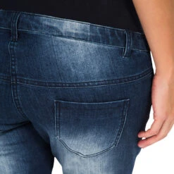 Jeans De Grossesse Coupe Boyfriend Effet Used 12 Jeans De Grossesse Coupe Boyfriend Effet Used -Maman et Bé Soldes KP1300 BLEA 5 X