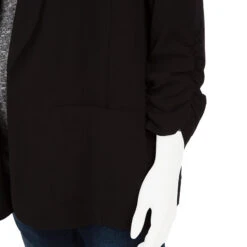 Veste De Tailleur De Grossesse Unie Avec Larges Poches -Maman et Bé Soldes LP3300 NOIR 4 X