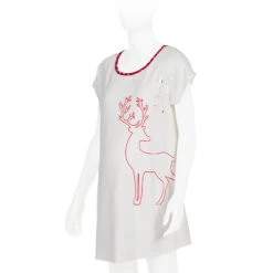 Tee-shirt Large De Grossesse Print élan Et étoiles Argentées