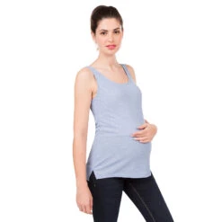 Débardeur De Grossesse Côtelé Uni