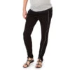Pantalon De Grossesse En Crêpe Avec Biais Tressés -Maman et Bé Soldes MP1206 NOIR 1 X