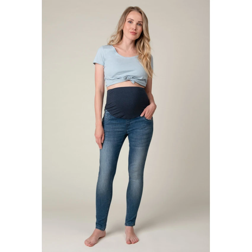 Jean De Grossesse Coupe Slim Effet Délavé 3 Jean De Grossesse Coupe Slim Effet Délavé