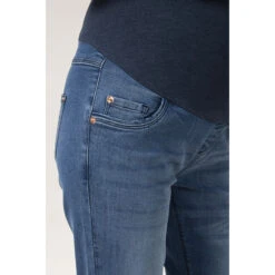Jean De Grossesse Coupe Slim Effet Délavé 9 Jean De Grossesse Coupe Slim Effet Délavé -Maman et Bé Soldes MP1308 BLEU 4 X