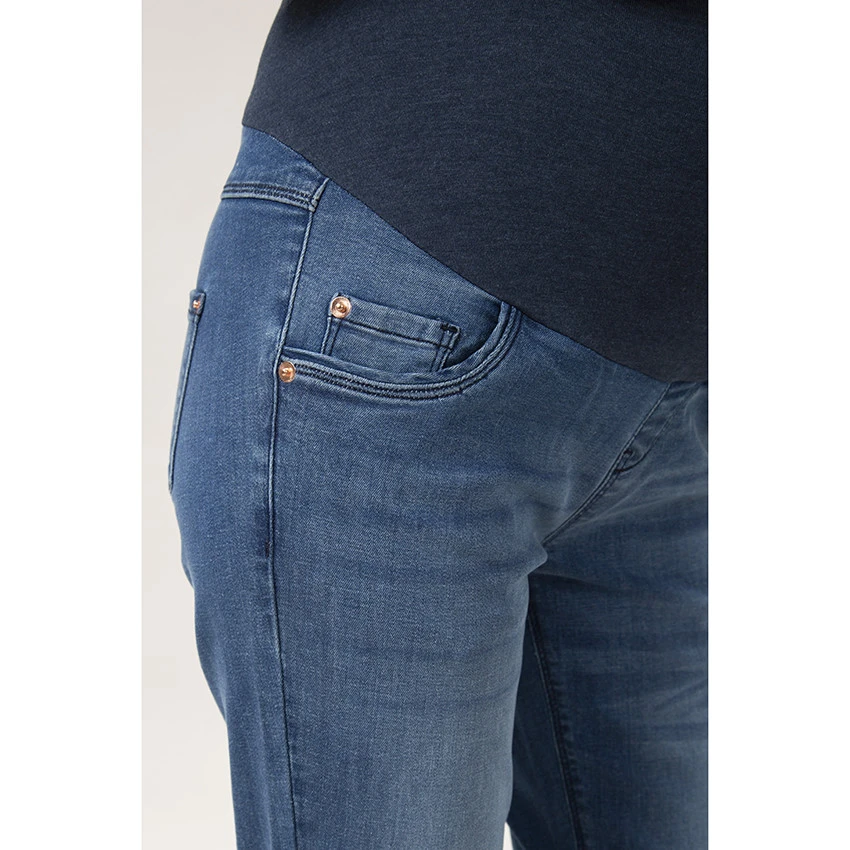 Jean De Grossesse Coupe Slim Effet Délavé 6 Jean De Grossesse Coupe Slim Effet Délavé – Image 4