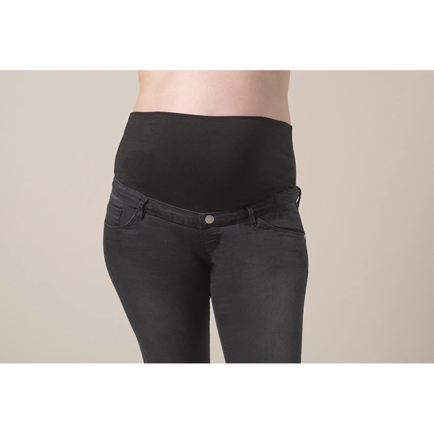 Jean De Grossesse Skinny Effet Délavé à Bandeau Haut 8 Jean De Grossesse Skinny Effet Délavé à Bandeau Haut – Image 6