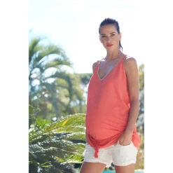 Short De Grossesse Blanc Effet Used -Maman et Bé Soldes MP2007 BLAN 5 X