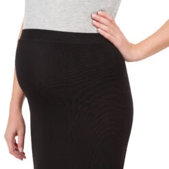 Jupe Milano De Grossesse Taille Haute Sous-genoux -Maman et Bé Soldes MP2203 NOIR 4 X