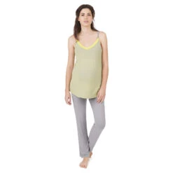 Débardeur Homewear De Grossesse Avec Dentelle -Maman et Bé Soldes MP4102 GRIS 3 X