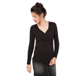 Tee-shirt Manches Longues D'allaitement Uni