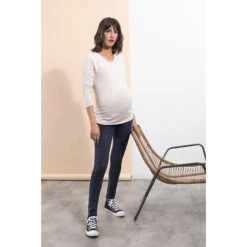 Pull De Grossesse Uni En Tricot Doux -Maman et Bé Soldes NP100E GRCH 10 X