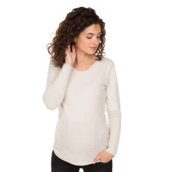 Pull De Grossesse Uni En Tricot Doux