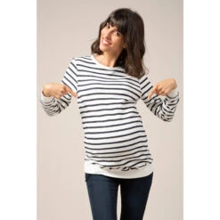 Sweat De Grossesse Esprit Marinière