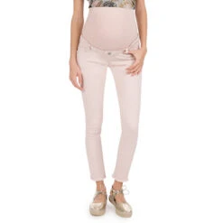 Pantalon De Grossesse En Twill Rose Poudré