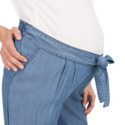 Pantalon De Grossesse En Tencel Avec Liens à Nouer 10 Pantalon De Grossesse En Tencel Avec Liens à Nouer -Maman et Bé Soldes OP1202 BLM 4 X
