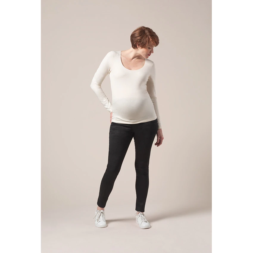 Pantalon De Grossesse En Twill Avec Bandeau Haut 7 Pantalon De Grossesse En Twill Avec Bandeau Haut – Image 5