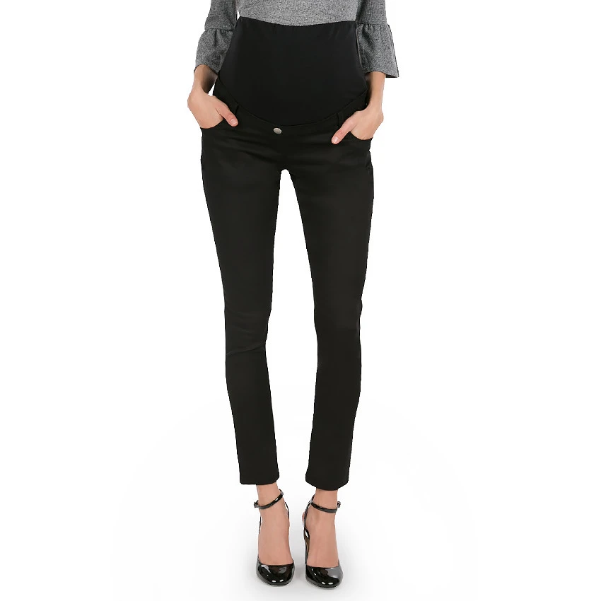 Pantalon De Grossesse En Twill Avec Bandeau Haut 3 Pantalon De Grossesse En Twill Avec Bandeau Haut