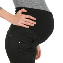 Pantalon De Grossesse En Twill Avec Bandeau Haut 11 Pantalon De Grossesse En Twill Avec Bandeau Haut -Maman et Bé Soldes OP1204 NOI 4 X