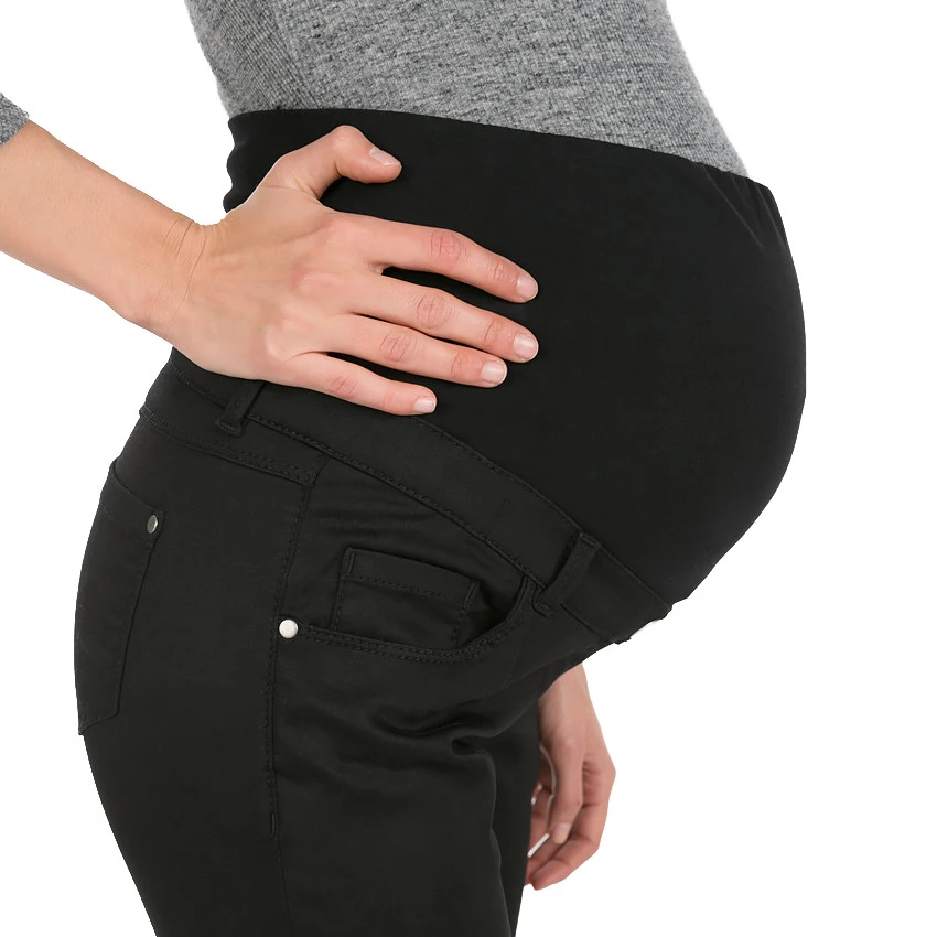 Pantalon De Grossesse En Twill Avec Bandeau Haut 6 Pantalon De Grossesse En Twill Avec Bandeau Haut – Image 4