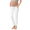 Jean De Grossesse Blanc Avec Bandeau Haut Couleur Chair