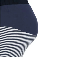 Jupe De Grossesse Rayée All-over Avec Bandeau Haut -Maman et Bé Soldes OP2200 BLF 4 X