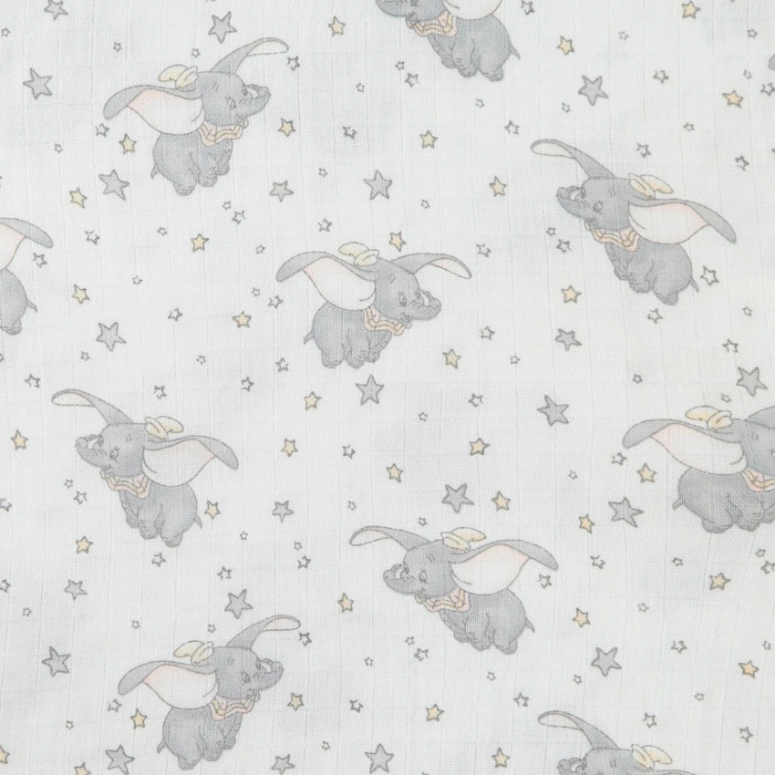 Lot De 3 Langes En Gaze De Coton Dumbo Disney 6 Lot De 3 Langes En Gaze De Coton Dumbo Disney – Image 4