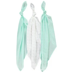 Lot De 3 Langes En Gaze De Coton à Motifs Fantaisie