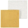 Lot De 2 Langes En Gaze De Coton Moutarde Et Imprimé Feuilles -Maman et Bé Soldes PBRDR0 VEF 1 X