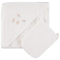 Cape De Bain Et Gant De Toilette Natural Cocoon