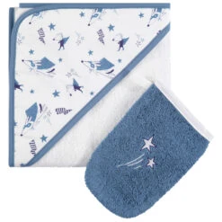 Cape De Bain Et Gant De Toilette Super Héro