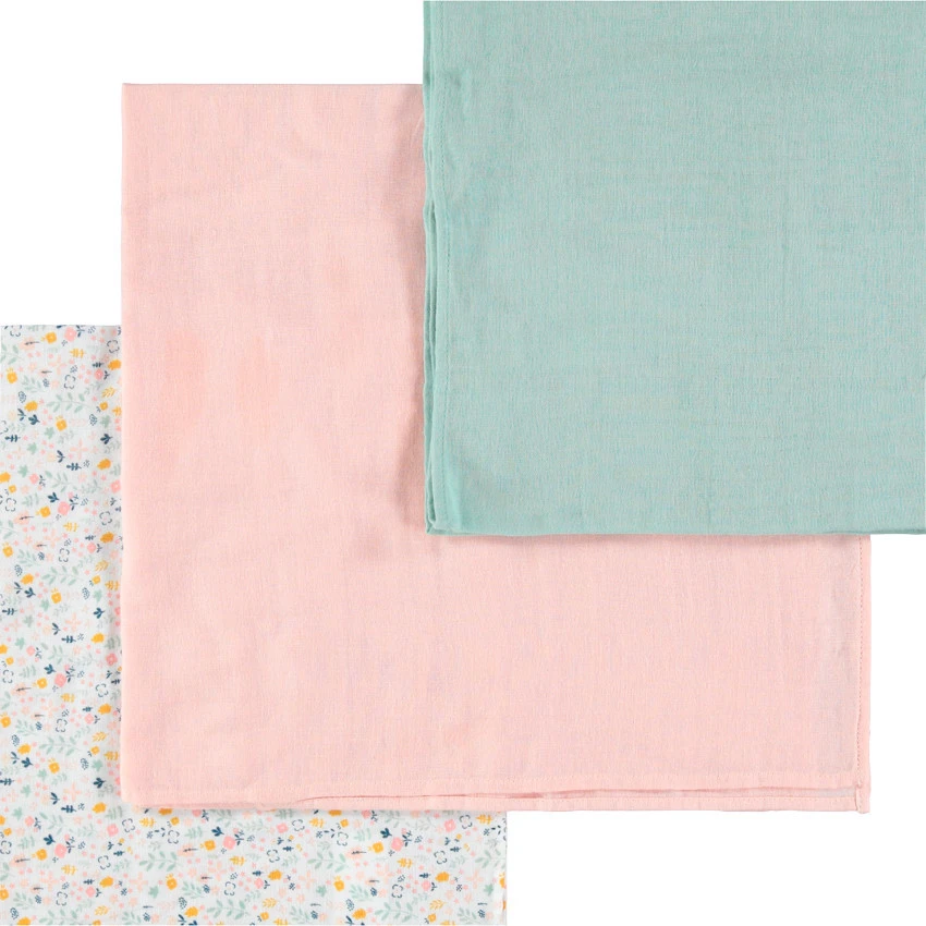 Set De 3 Langes En Coton à Motifs Animaux De La Forêt 5 Set De 3 Langes En Coton à Motifs Animaux De La Forêt – Image 3