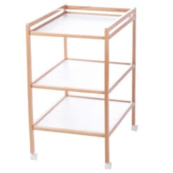 Table à Langer 2 étagères Tiny - Hêtre Vernis -Maman et Bé Soldes PBRE0X NoColor 3 X