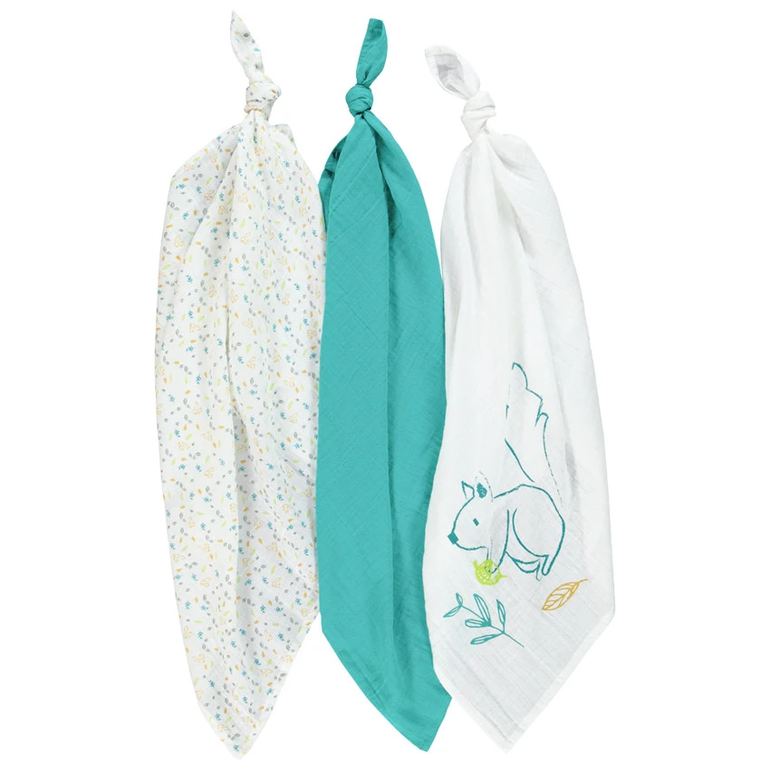 Lot De 3 Langes En Gaze De Coton Garçon 3 Lot De 3 Langes En Gaze De Coton Garçon