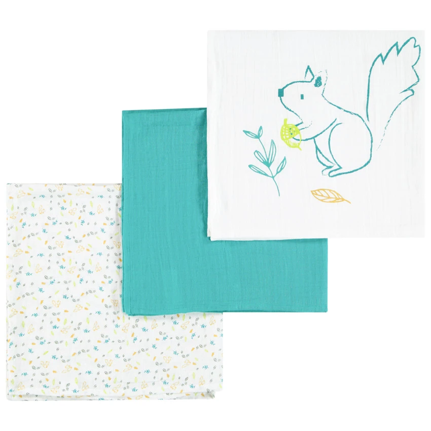 Lot De 3 Langes En Gaze De Coton Garçon 4 Lot De 3 Langes En Gaze De Coton Garçon – Image 2