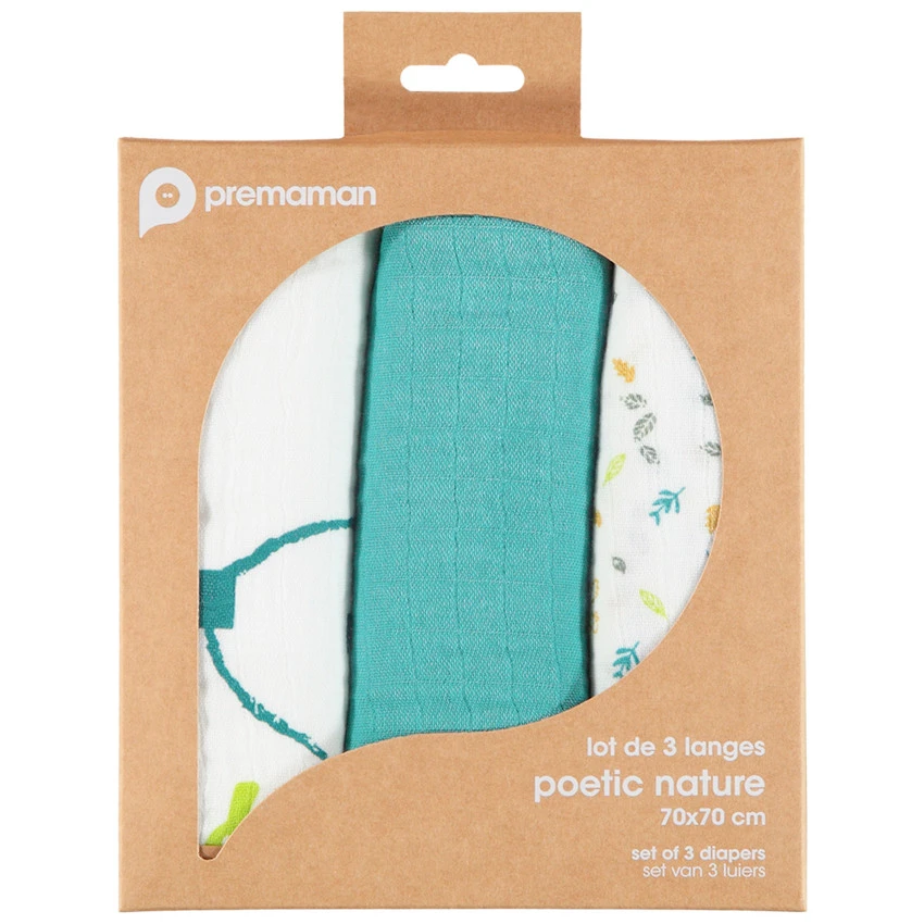 Lot De 3 Langes En Gaze De Coton Garçon 8 Lot De 3 Langes En Gaze De Coton Garçon – Image 6