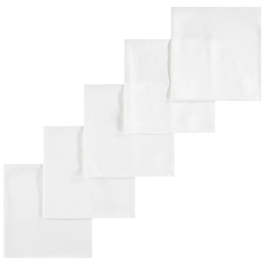 Lot De 5 Langes Unis Blancs 4 Lot De 5 Langes Unis Blancs – Image 2