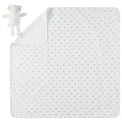 Couverture En Sherpa à Pois Avec Peluche