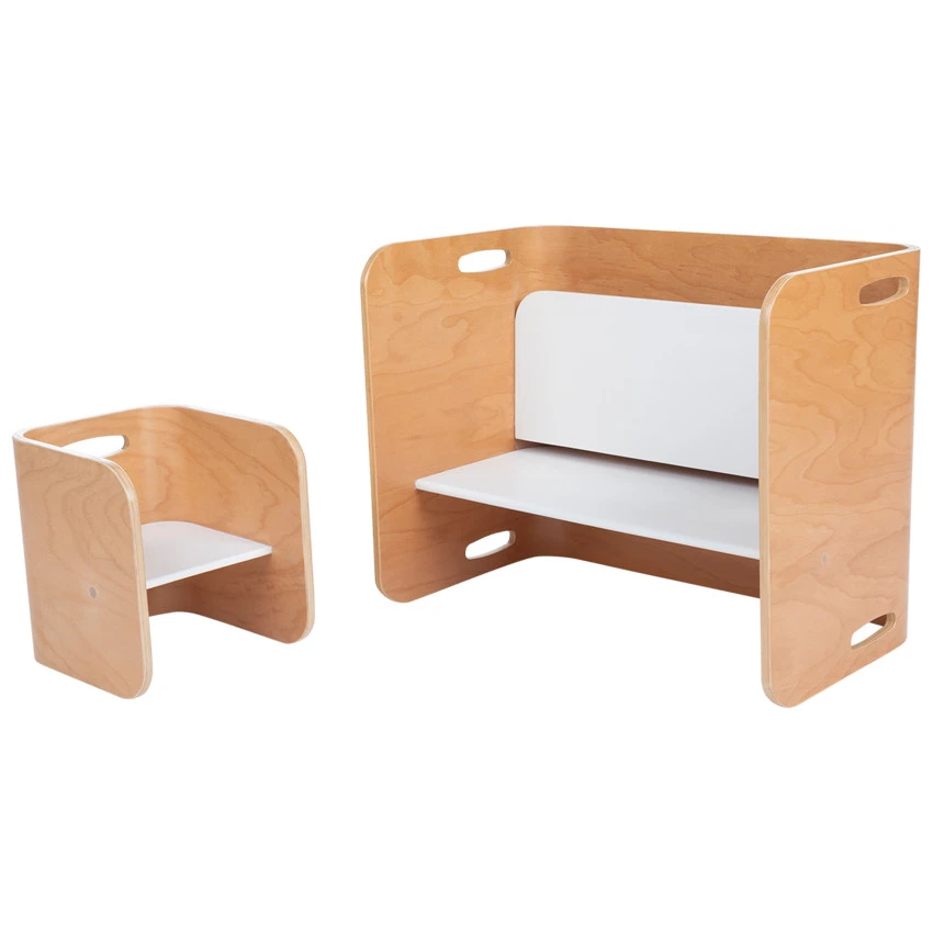 Meuble 3-en-1 Bureau Banc Et Table Avec 1 Chaise 4 Meuble 3-en-1 Bureau Banc Et Table Avec 1 Chaise – Image 2