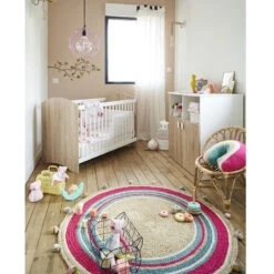 Tapis De Chambre En Jute Avec Pompons 120cm -Maman et Bé Soldes PCHWFQ NoColor 10 X