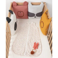 Coussin Ourson Et Raton Laveur Décoratif Ou Modulable En Tour De Lit Ou Tour De Parc