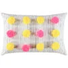 Coussin Décoratif à Pompoms Colorés Fluo -Maman et Bé Soldes PCHX0V TRA 1 X