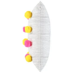 Coussin Décoratif à Pompoms Colorés Fluo -Maman et Bé Soldes PCHX0V TRA 3 X