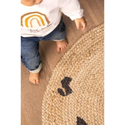 Tapis De Chambre Rond En Jute Nos Petits Amis 100cm -Maman et Bé Soldes PCHX1G NoColor 10 X