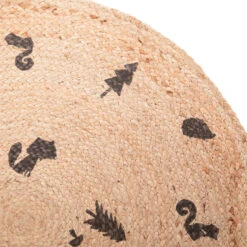 Tapis De Chambre Rond En Jute Nos Petits Amis 100cm -Maman et Bé Soldes PCHX1G NoColor 3 X