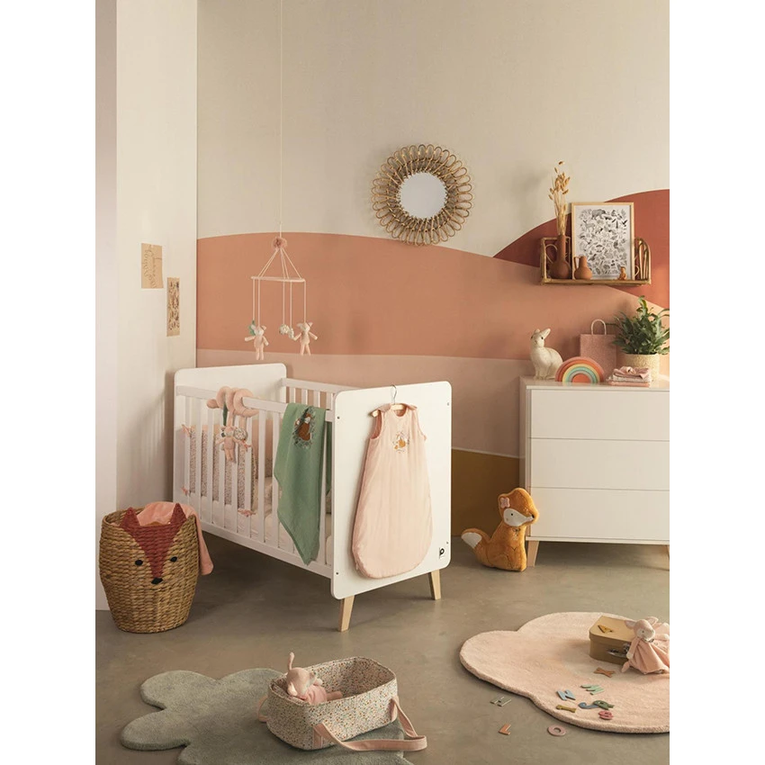 Lit Bébé à Barreaux En Bois Noah 60x120 Cm 7 Lit Bébé à Barreaux En Bois Noah 60x120 Cm – Image 5