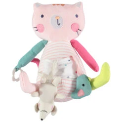 Peluche D'activités Forme Chat En Velours Avec Souris -Maman et Bé Soldes PJPLCO ROC 2 X